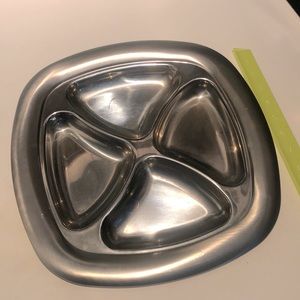 Divided serving dish. Perfect for candies, nuts, relishes.